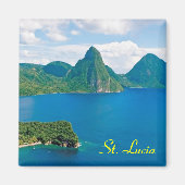 St. Lucia koelkast magneet (Voorkant)