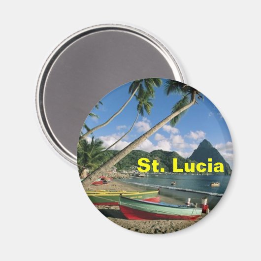 St. Lucia magneet (Voorkant / Achterkant)