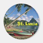 St. Lucia magneet (Voorkant)