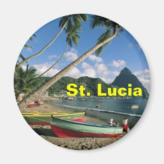 St. Lucia magneet (Voorkant)