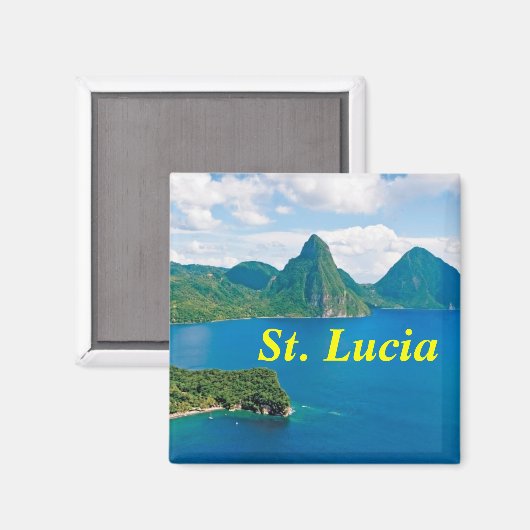 St. Lucia magneet (Voorkant / Achterkant)