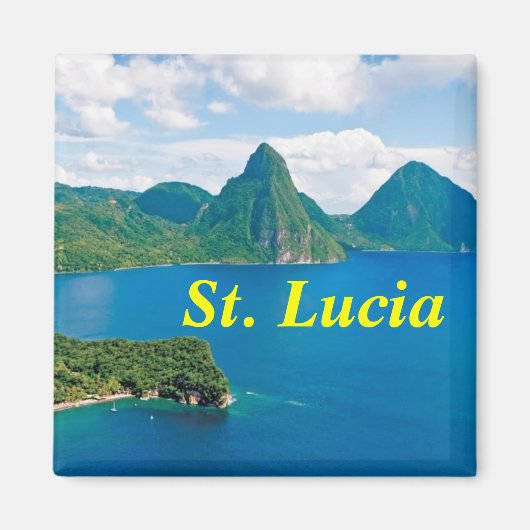 St. Lucia magneet (Voorkant)
