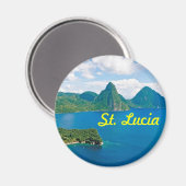 St. Lucia magneet (Voorkant / Achterkant)