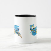 St. Lucia Paint Brush Design | Caribische trots Mok (Midden)