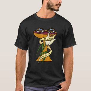 St. Lucia patrones van ogen en blinden katholiek T-shirt