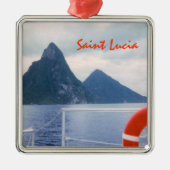 St Lucia Pitons Custom Ornament (Voorkant)
