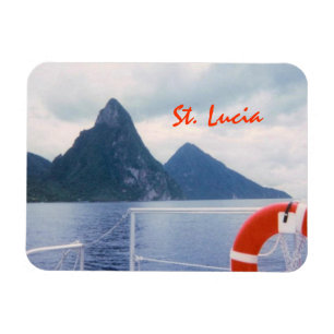 St. Lucia Pitons van het Zee Premium Magnet Magneet