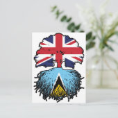 St. Lucia Saint Lucian British UK Tree Roots Briefkaart (Staand voorkant)