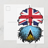 St. Lucia Saint Lucian British UK Tree Roots Briefkaart (Voorkant / Achterkant)