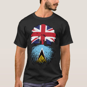 St. Lucia Saint Lucian British UK Tree Roots T-shirt
