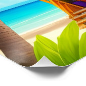St Lucia Strandhut Reisposter Perfect Poster (Hoek)