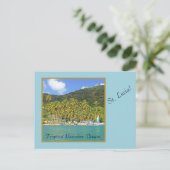 ST. LUCIA: TROPISCHE PARADISE DREAM BRIEFKAART (Staand voorkant)
