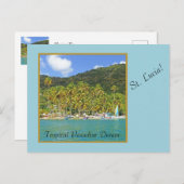 ST. LUCIA: TROPISCHE PARADISE DREAM BRIEFKAART (Voorkant / Achterkant)