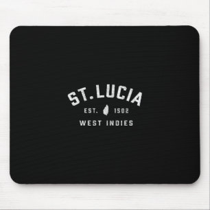St Lucia Vintage Heren Dames Meisjes Jongens Reis Muismat