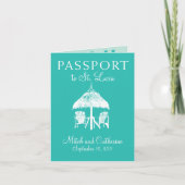 St. Lucia Wedding Passport Invitation (Voorkant)