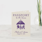 St. Lucia Wedding Passport Invitation (Voorkant)