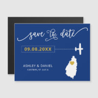 St. Lucia Wedding Save the Date Kaart, kaart