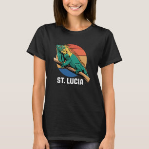 St Lucia Wildlife, Iguana, Natuur Lover Fun Color T-shirt
