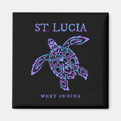 St Lucia Zee Turtle Beach Vakantie Magneet (Voorkant)