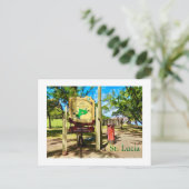 St. Lucia's Pigeon Island National Landmark Briefkaart (Staand voorkant)