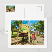 St. Lucia's Pigeon Island National Landmark Briefkaart (Voorkant / Achterkant)