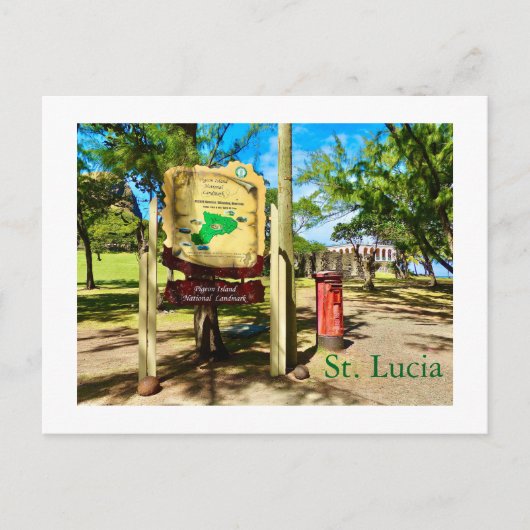 St. Lucia's Pigeon Island National Landmark Briefkaart (Voorkant)