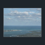 St Lucie Inlet Florida Arial Uitzicht Briefkaart<br><div class="desc">Wens vrienden en familie groeten uit Nederland met deze reis briefkaarten. Ze zijn voorzien van een luchtfoto uitzicht van St. Lucie Inlet fotografie door Victoria Grigaliunas. Gebruik de velden sjabloon om aangepaste tekst toe te voegen. Charmante toeristische briefkaarten van Port St. Lucie Martin County in de Verenigde Staten van Amerika....</div>
