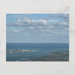 St Lucie Inlet Florida Arial Uitzicht Briefkaart
