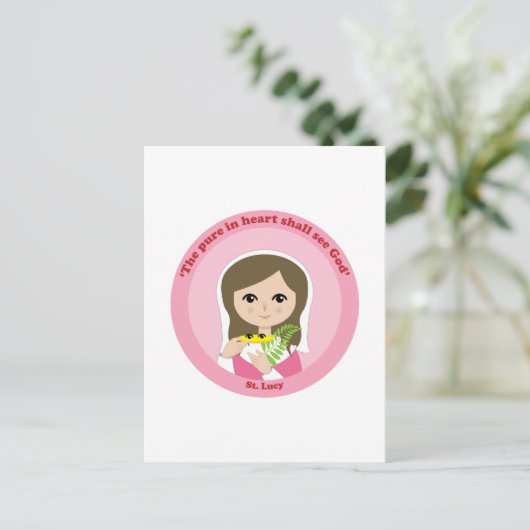 St. Lucy Briefkaart (Staand voorkant)