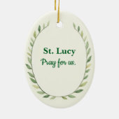 St Lucy God's Peace and Blessings with Scripture Keramisch Ornament (Achterkant)