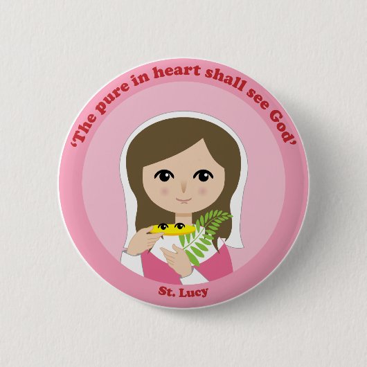 St. Lucy Ronde Button 5,7 Cm (Voorkant)
