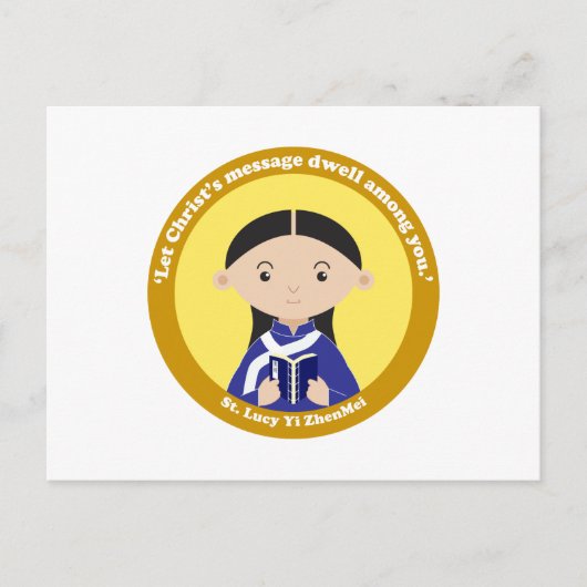 St. Lucy Yi ZhenMei Briefkaart (Voorkant)