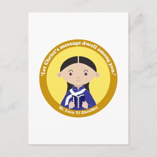 St. Lucy Yi ZhenMei Briefkaart (Voorkant)