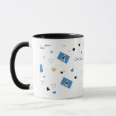 St. Luica Roots Pattern Mug | Caribbean Flag Mok (Links)