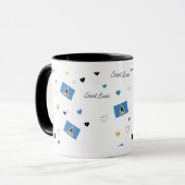 St. Luica Roots Pattern Mug | Caribbean Flag Mok (Voorkant links)