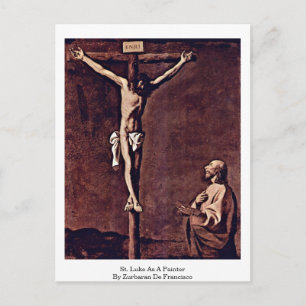 St. Luke als schilder van Zurbaran de Francisco Briefkaart