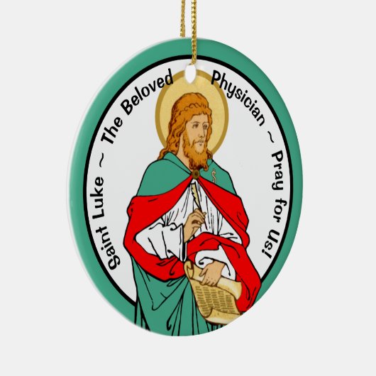 St. Luke, Beloved Physician (RLS 08; MedVers.) Keramisch Ornament (Rechts)
