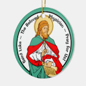 St. Luke, Beloved Physician (RLS 08; MedVers.) Keramisch Ornament (Links)