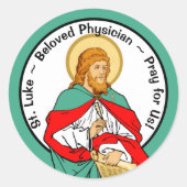 St. Luke, Beloved Physician (RLS 08; MedVers.) Ronde Sticker (Voorkant)