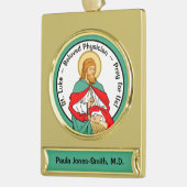 St. Luke, Beloved Physician (RLS 08; MedVers.) Verguld Banner Ornament (Links)