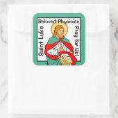 St. Luke, Beloved Physician (RLS 08; MedVers.) Vierkante Sticker (Tas)