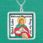 St. Luke, Beloved Physician (RLS 08; MedVers.) Zilver Vergulden Ketting<br><div class="desc">Voordat hij evangelist werd, was Lucas een arts — misschien een scheepsarts. Zijn Griekse geboorte was een erfenis van medische training die niet te evenaren was in de oude wereld. Volgens de Griekse mythe was Asclepius, de zoon van Apollo, de eerste arts en tot op de dag van vandaag is...</div>