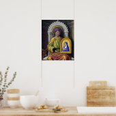 St Luke de Apostle Katholieke Saint Poster (Keuken)