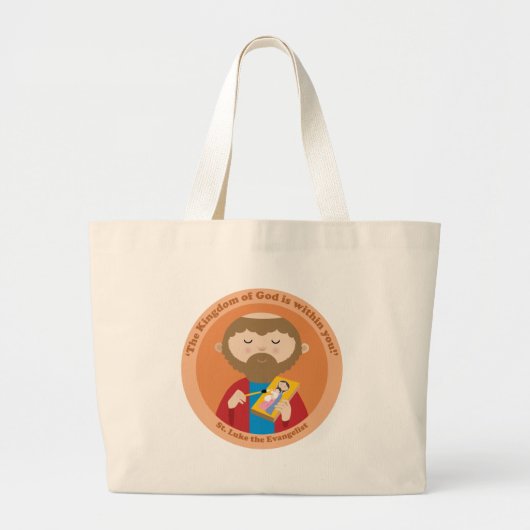 St. Luke de Evangelist Grote Tote Bag (Voorkant)