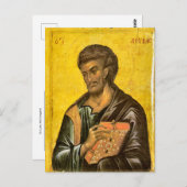 St. Luke de Evangelist Icon Orthodox Christelijk Briefkaart (Voorkant / Achterkant)