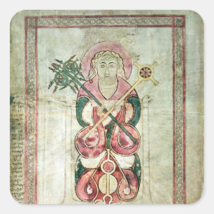 St. Luke en zijn gevlekte kalf Vierkante Sticker