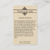 St. Luke Evangelist Patron of Physicians Heilige K Visitekaartje (Achterkant)