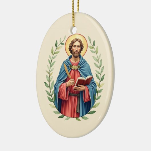 St Luke God's Peace and Blessings with Scripture Keramisch Ornament (Links)