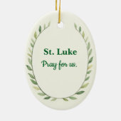 St Luke God's Peace and Blessings with Scripture Keramisch Ornament (Achterkant)