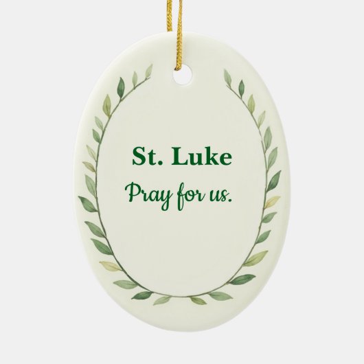 St Luke God's Peace and Blessings with Scripture Keramisch Ornament (Achterkant)